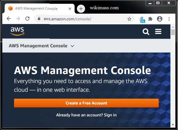 AWS Sign-In Page
