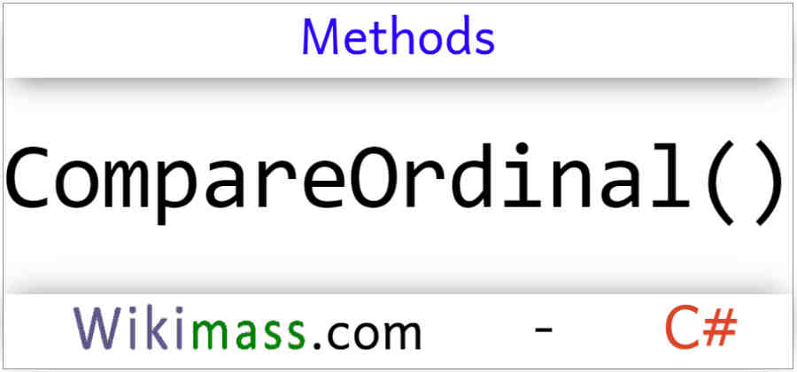 c-string-compareordinal-method