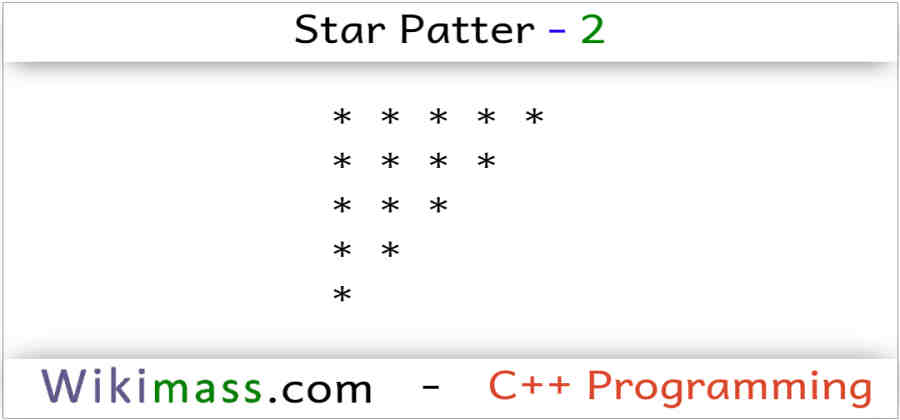 C Star Pattern 2   Cpp Star Pattern 2 