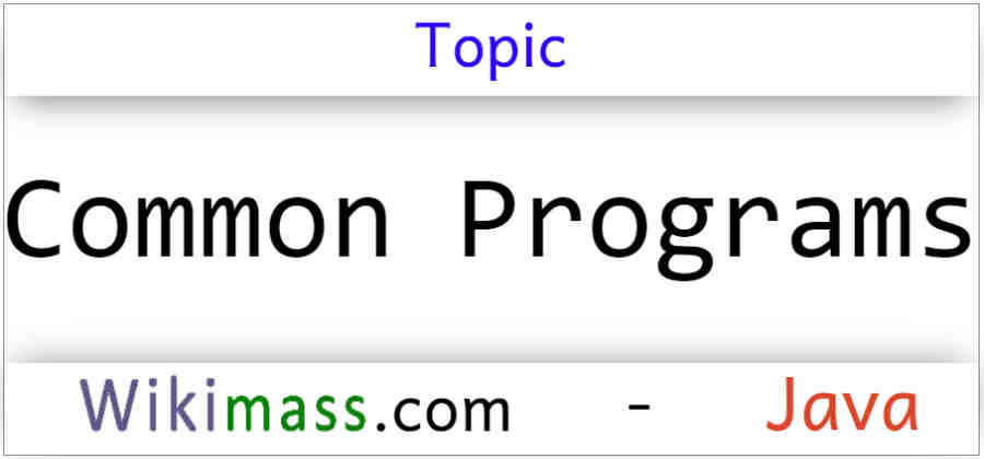 java-common-programs