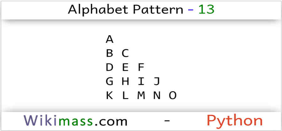 python-alphabet-pattern-13