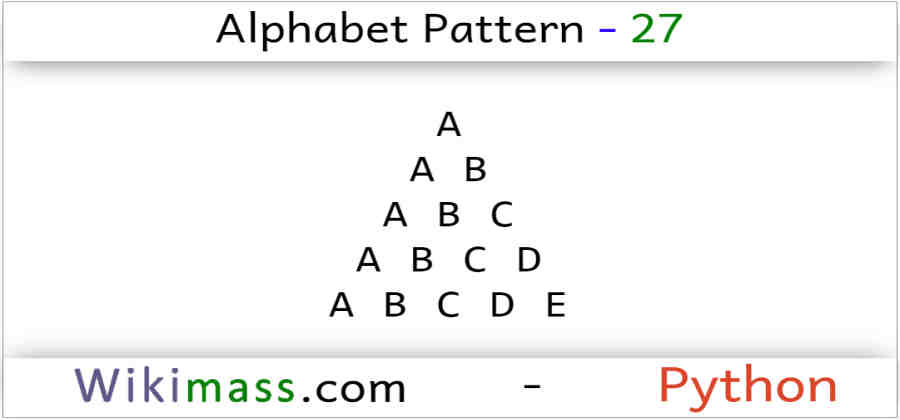 Python Alphabet Pattern 27