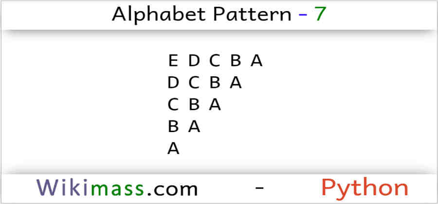 python-alphabet-pattern-7