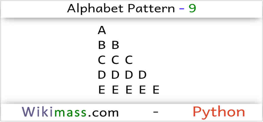 python-alphabet-pattern-9