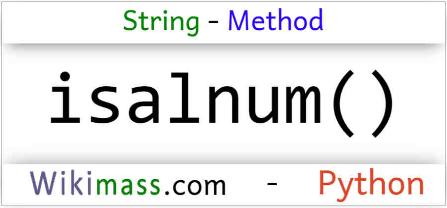 python-string-isalnum-method